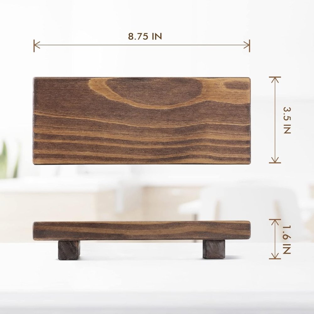 Wood Pedestal Soap Stand, Wooden Display - Picture 3 of 6